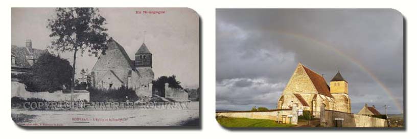 L'église de Rouvray d'antan et aujourd'hui L'église de Rouvray